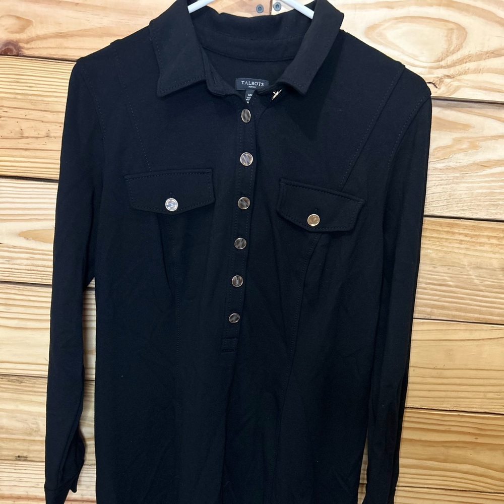 Talbots Black Long Sleeve Dress